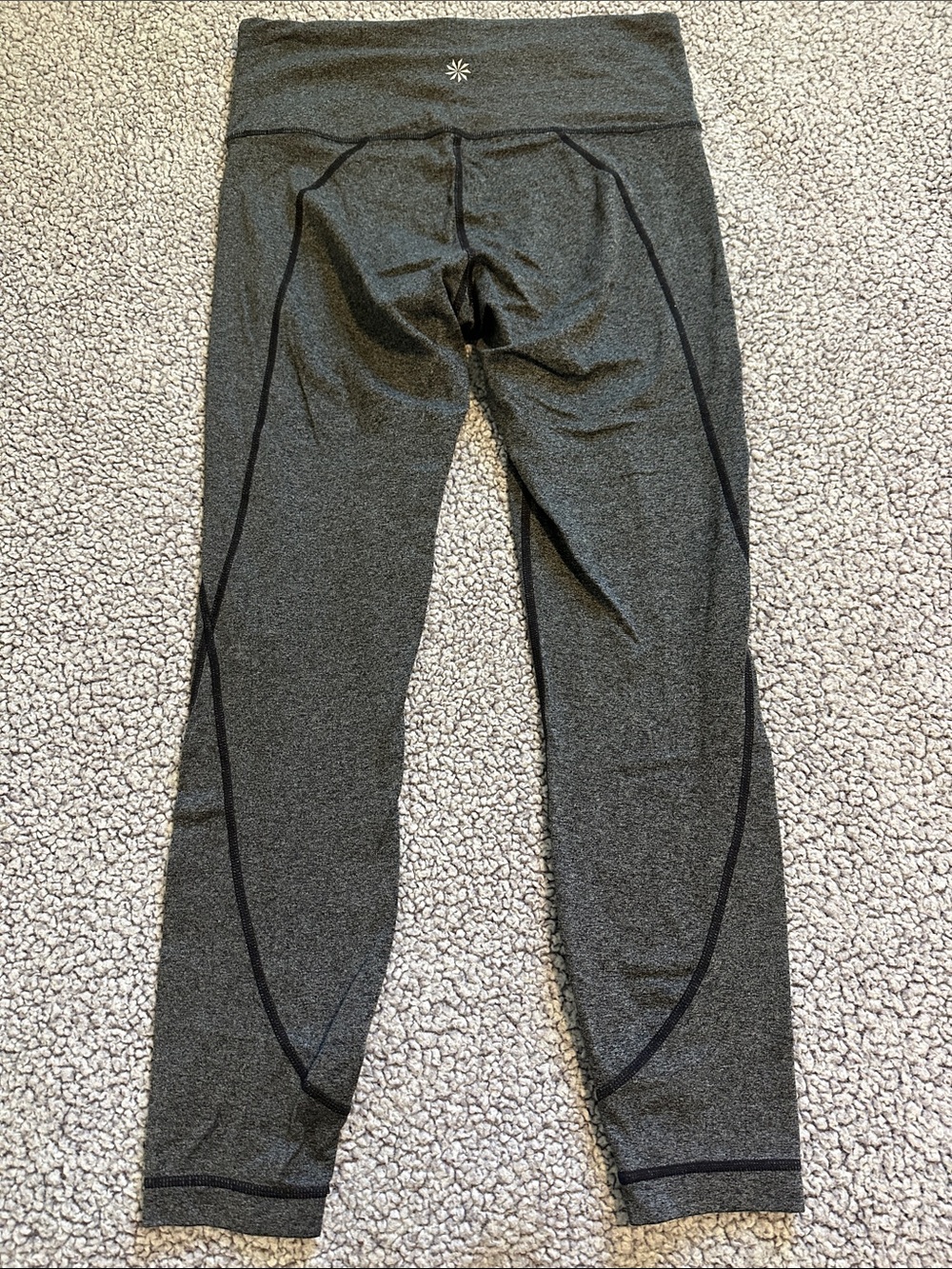 Athleta Dark Charcoal Grey High-Waist Performance Leggings